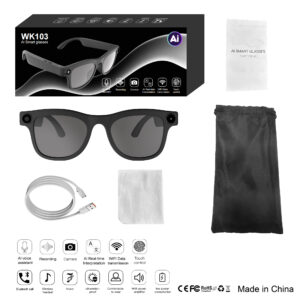 WK103 Smart Glasses 200W Camera AI Chat AI Voice Activation Translation