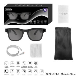 WK104 AI Smart Glasses 800W Camera Voice Calls AI translation